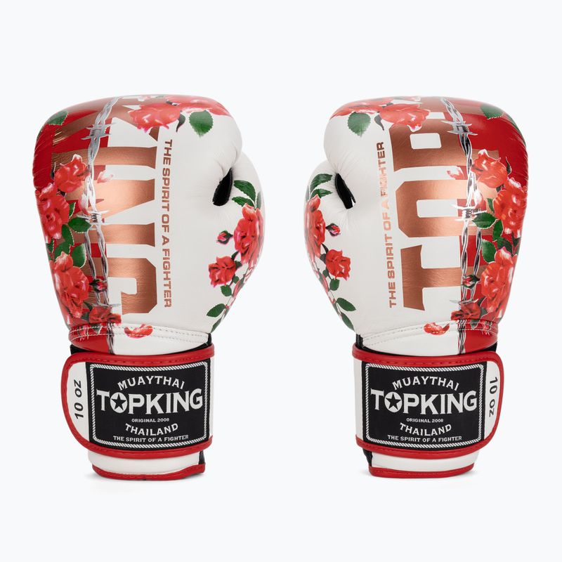 Top King Boxing Gloves Rose white