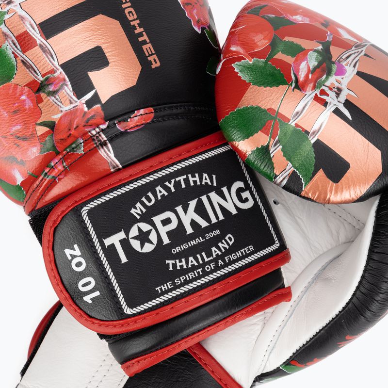 Top King Boxing Gloves Rose white/black 4