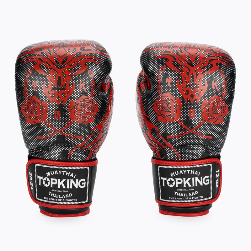 Top King Boxing Dragon red/black boxing gloves