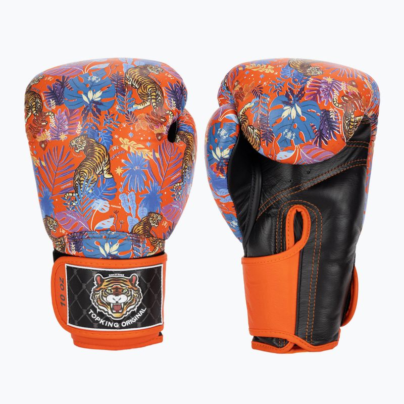 Top King Boxing Wild Tiger black/orange boxing gloves