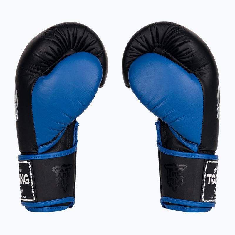 Top King Reborn Boxing Gloves Semi Leather black/blue 4