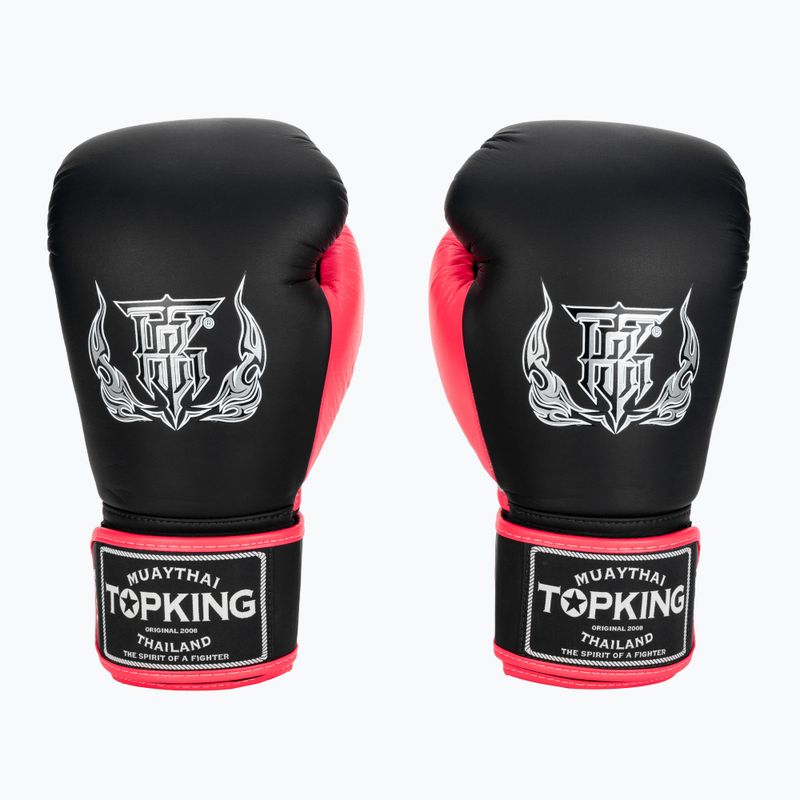 Top King Reborn Boxing Gloves Semi Leather black/pink