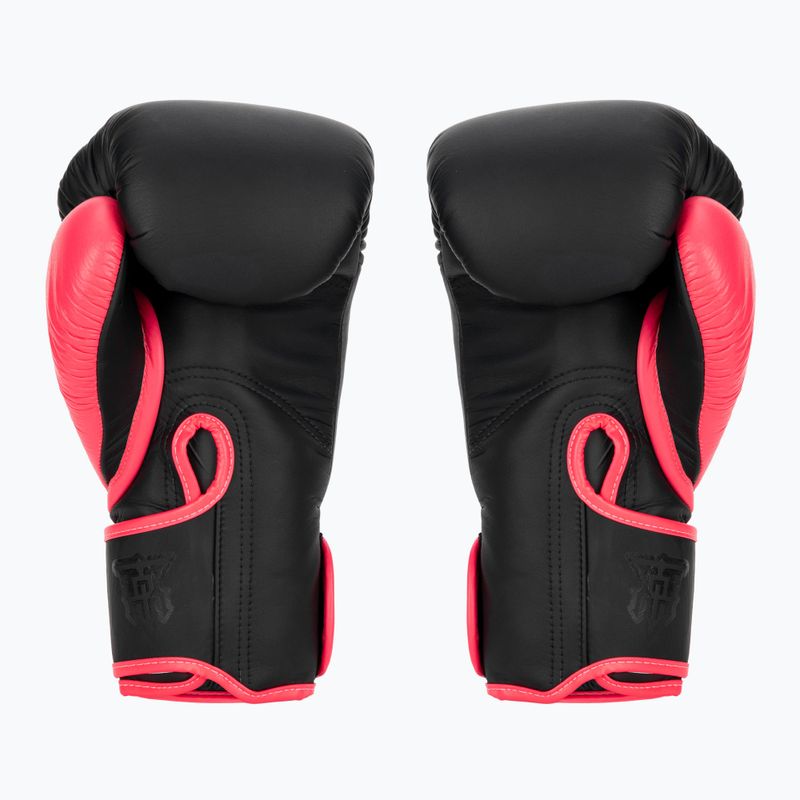 Top King Reborn Boxing Gloves Semi Leather black/pink 2