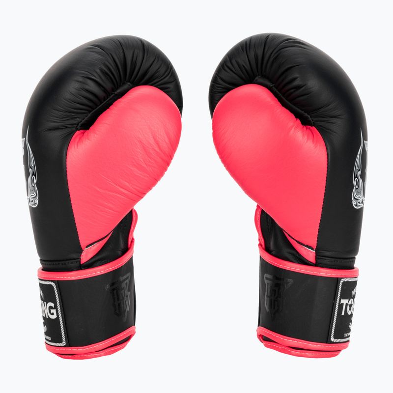 Top King Reborn Boxing Gloves Semi Leather black/pink 3