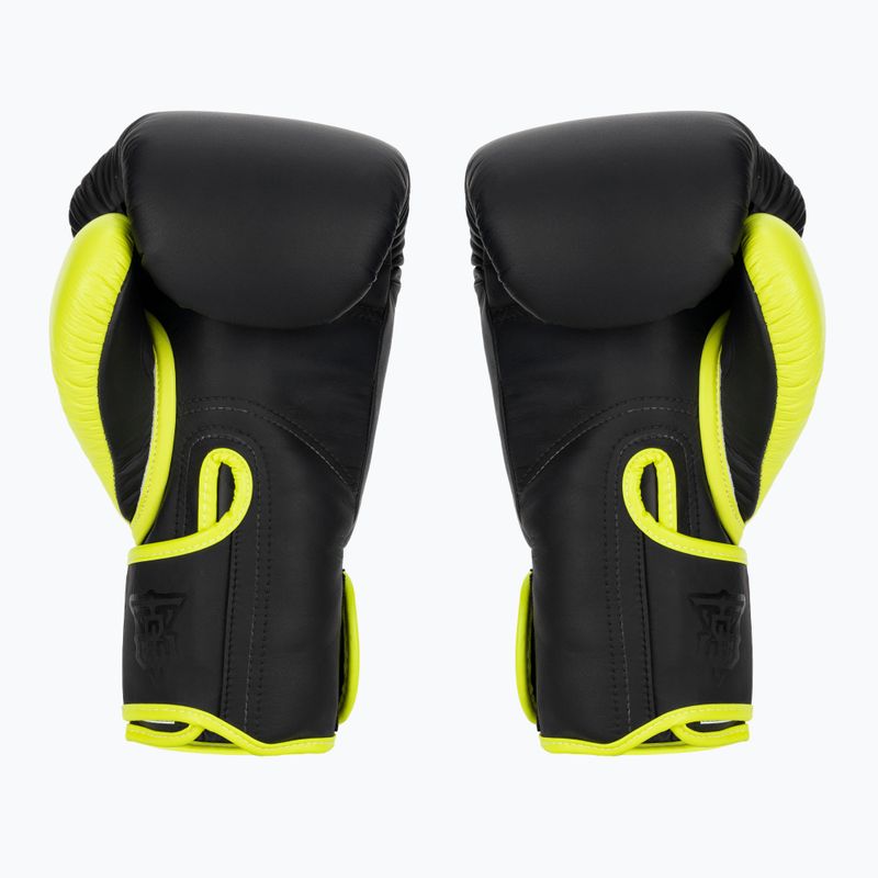 Top King Reborn Boxing Gloves Semi Leather black/yellow 2