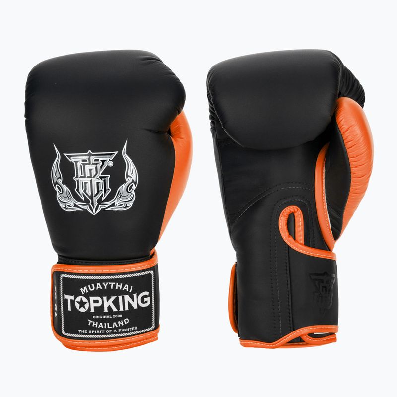 Top King Reborn Boxing Gloves Semi Leather black/orange