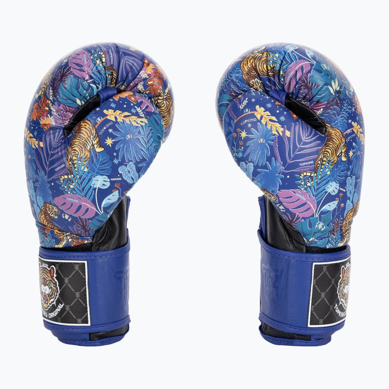 Top King Boxing Wild Tiger black/blue boxing gloves 3