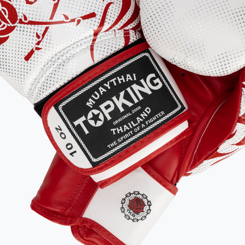 Top King Boxing Dragon red/white boxing gloves 4