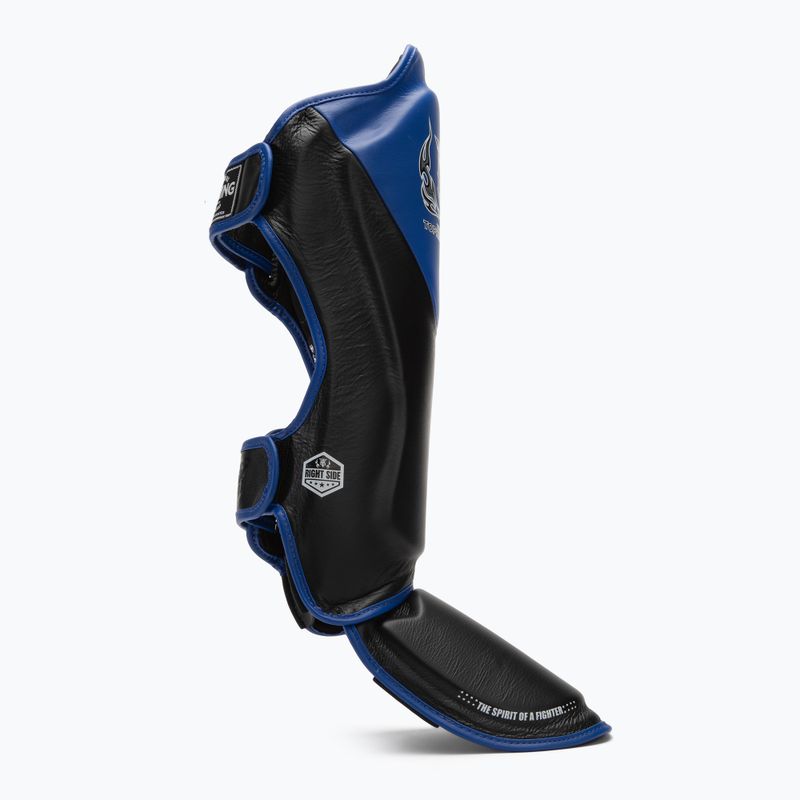 Top King Shin Guards tibia and foot protectors Blend black/blue 2