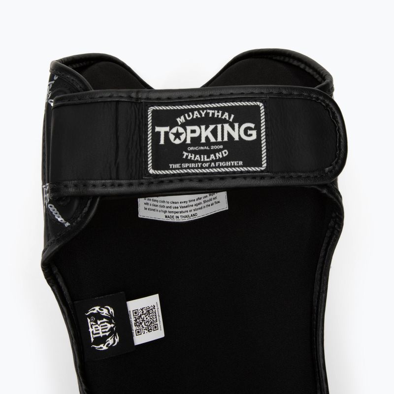 Top King Chain Semi Leather black/silver tibia and foot protectors 4