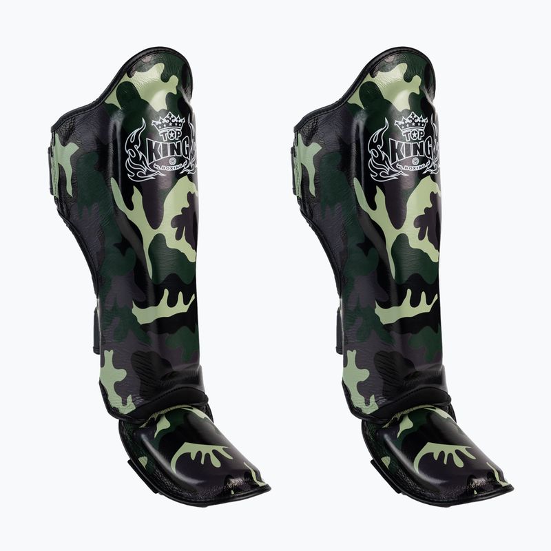 Top King Empower Camouflage green tibia and foot protectors TKSGEM-03-GN-L