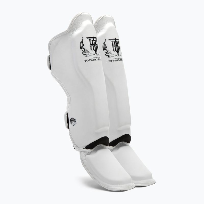 Top King Pro Semi Leather white tibia and foot protectors