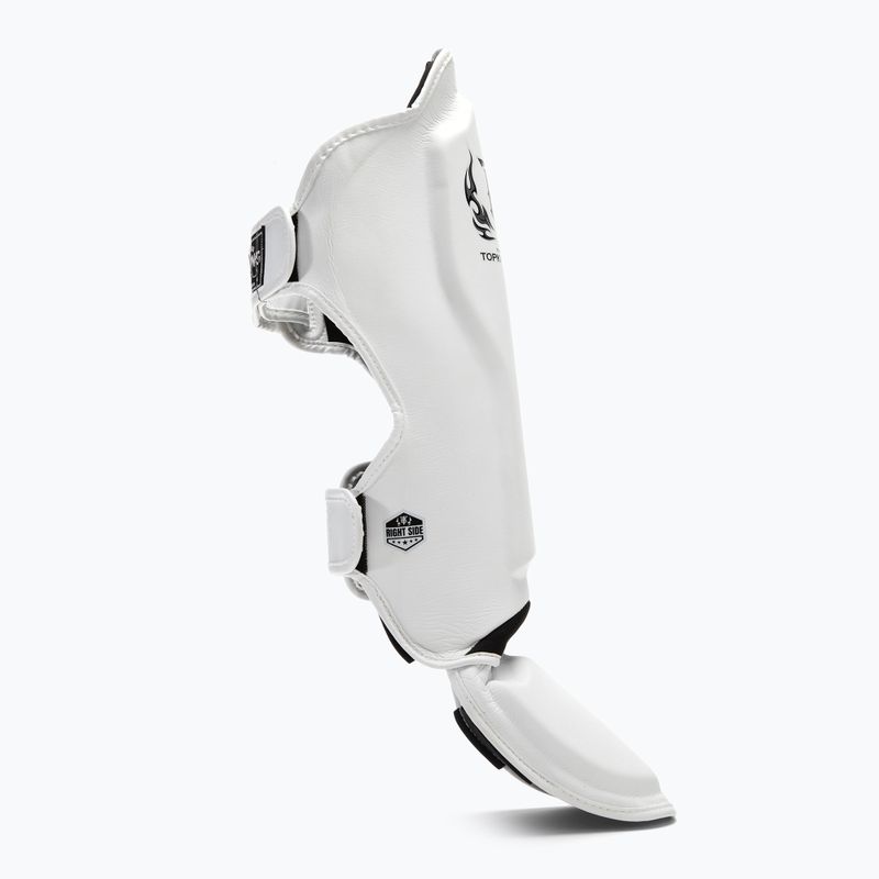 Top King Pro Semi Leather white tibia and foot protectors 2