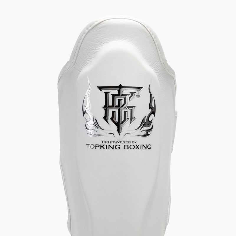 Top King Pro Semi Leather white tibia and foot protectors 3