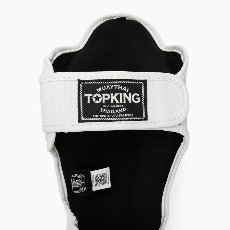 Top King Pro Semi Leather white tibia and foot protectors 4