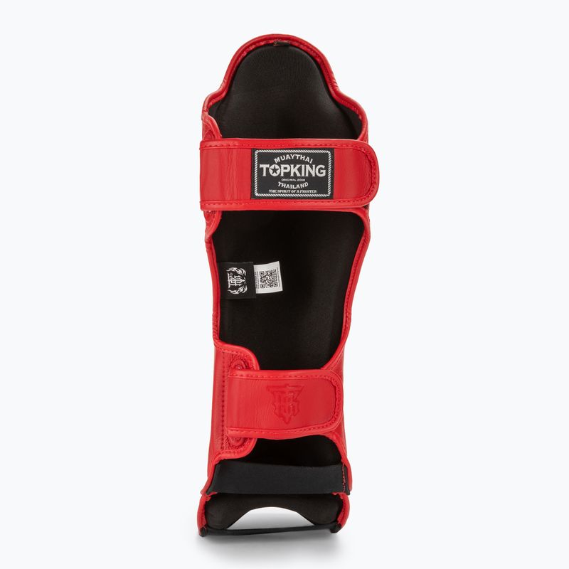 Top King Pro Semi Leather red tibia and foot protectors 4