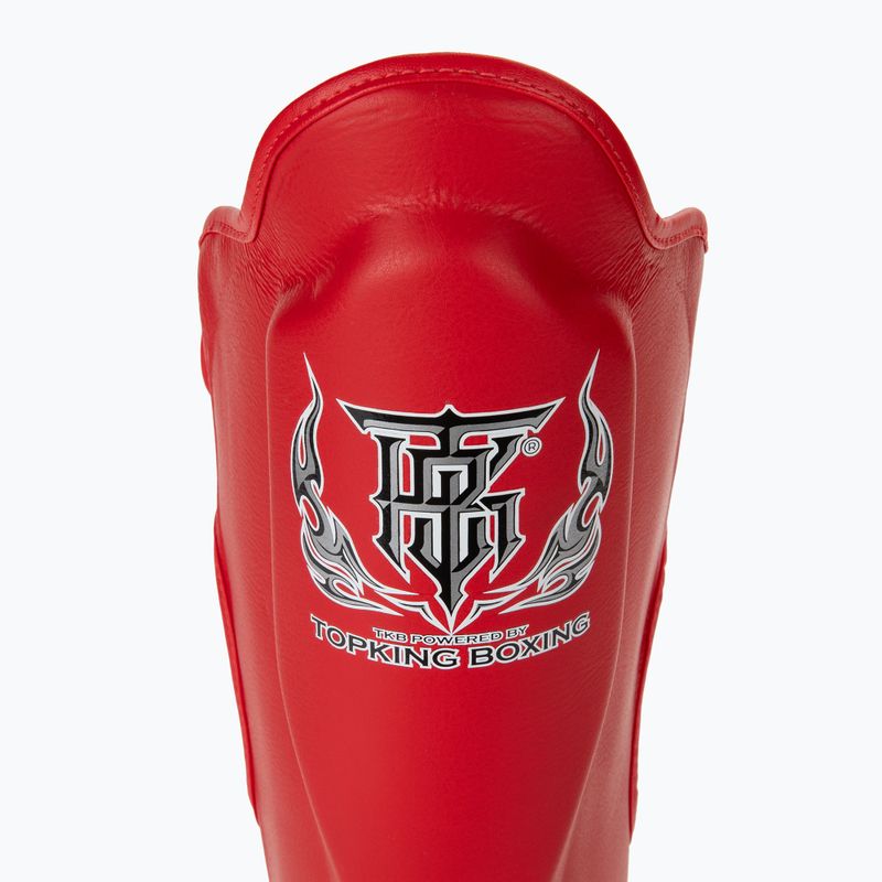 Top King Pro Semi Leather red tibia and foot protectors 5