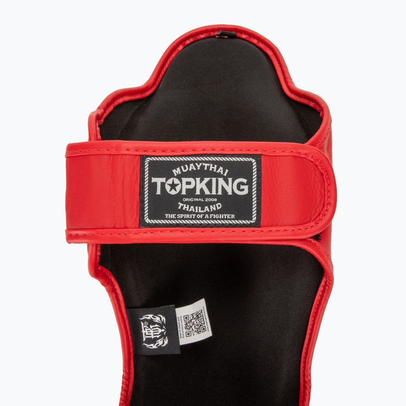 Top King Pro Semi Leather red tibia and foot protectors 6