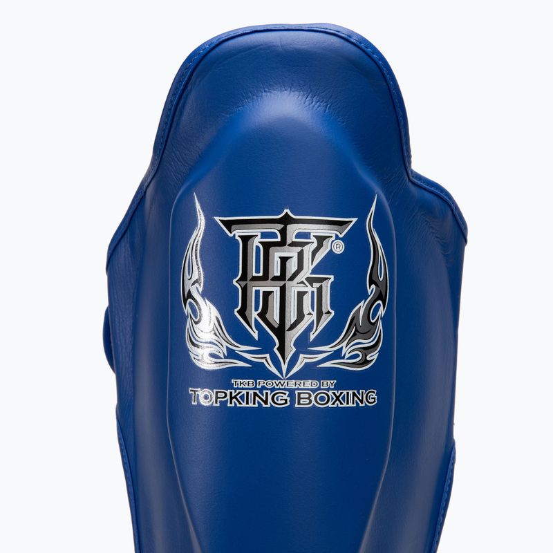Top King Pro Semi Leather blue tibia and foot protectors 3