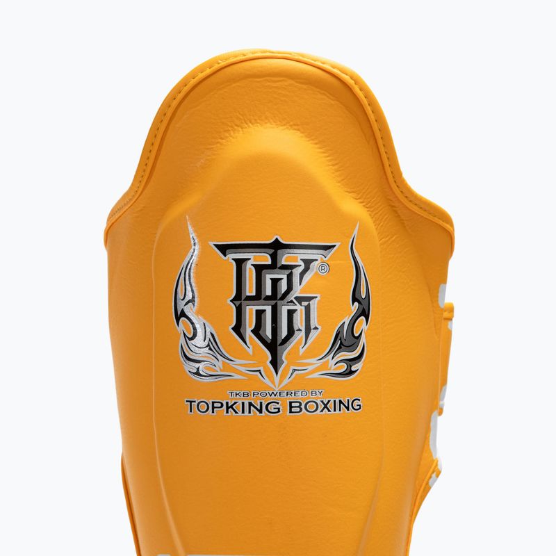 Top King Pro Semi Leather yellow tibia and foot protectors 3