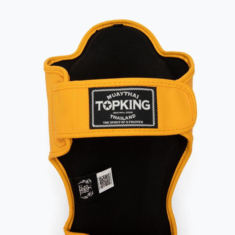 Top King Pro Semi Leather yellow tibia and foot protectors 4