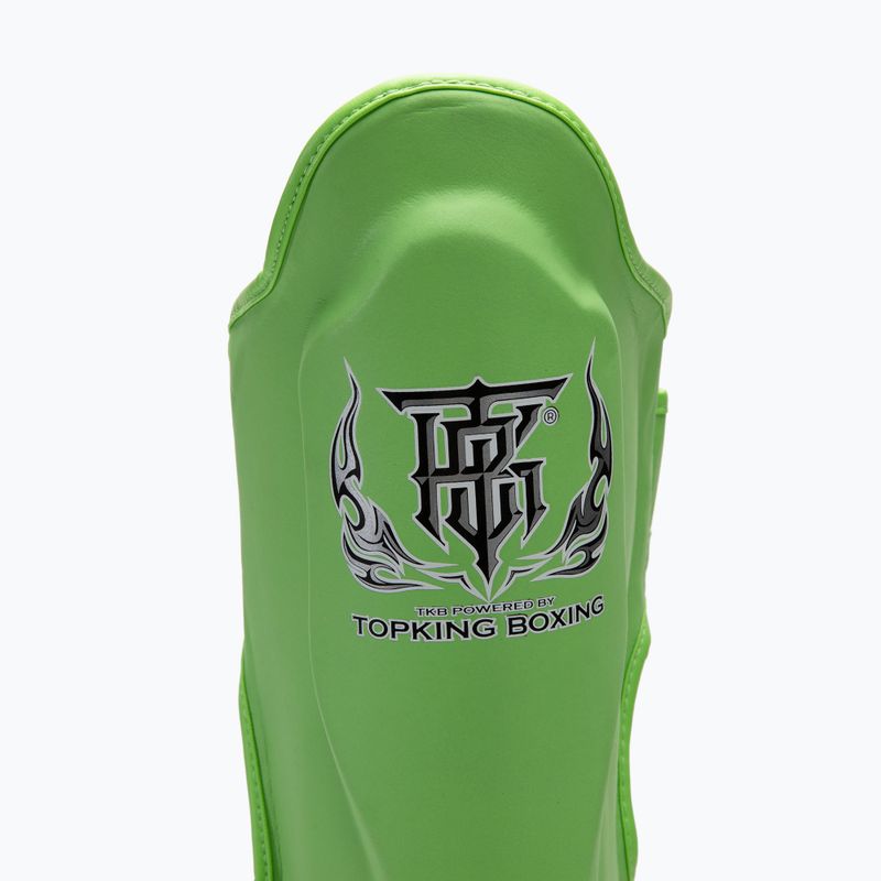 Top King Pro Semi Leather green tibia and foot protectors 3