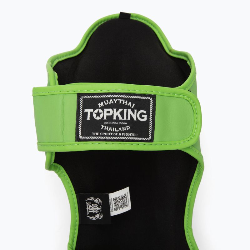 Top King Pro Semi Leather green tibia and foot protectors 4