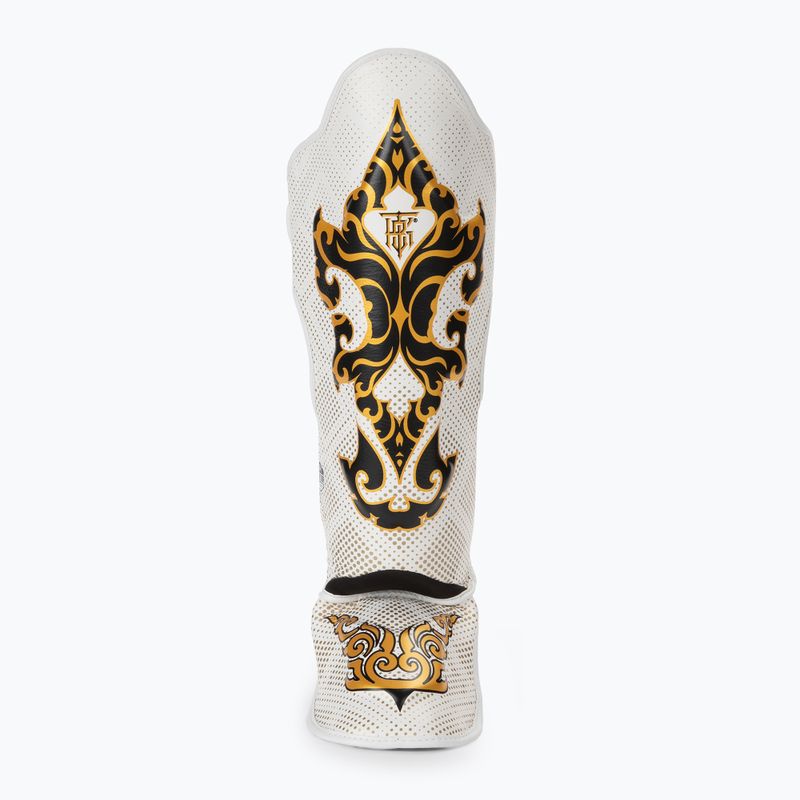 Top King Kanok white tibia and foot protectors 3