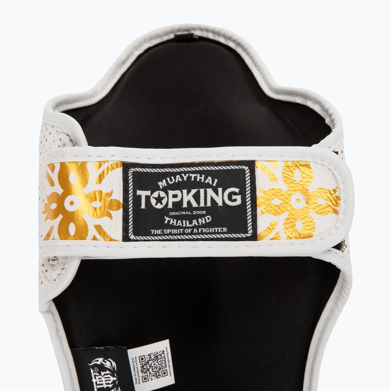 Top King Kanok white tibia and foot protectors 6