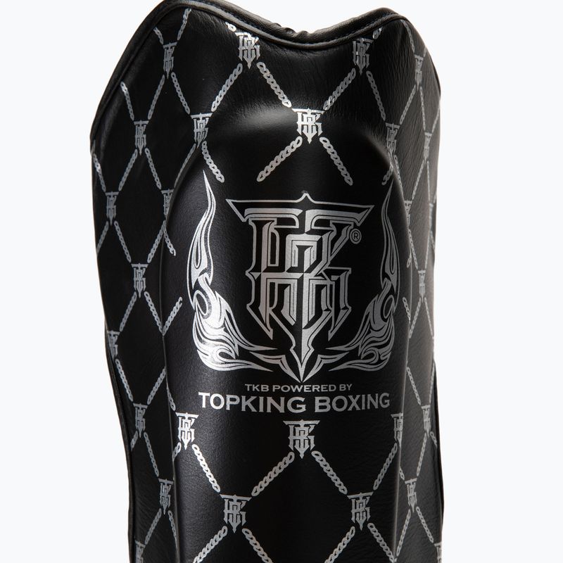 Top King Chain black/silver tibia and foot protectors 3