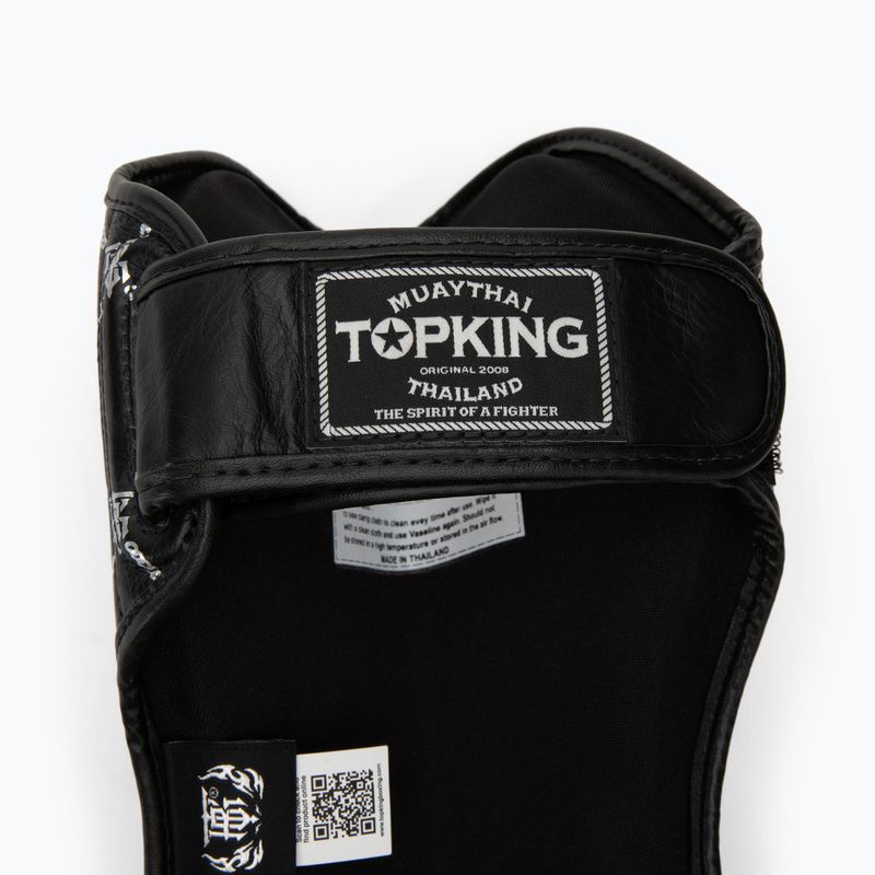 Top King Chain black/silver tibia and foot protectors 4