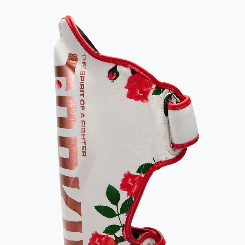 Top King Rose white tibia and foot protectors 3