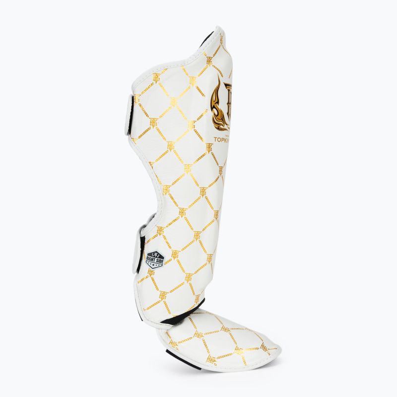 Top King Chain white/gold tibia and foot protectors 2