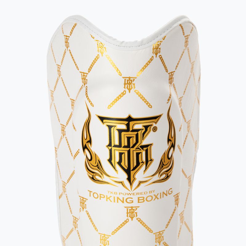 Top King Chain white/gold tibia and foot protectors 5