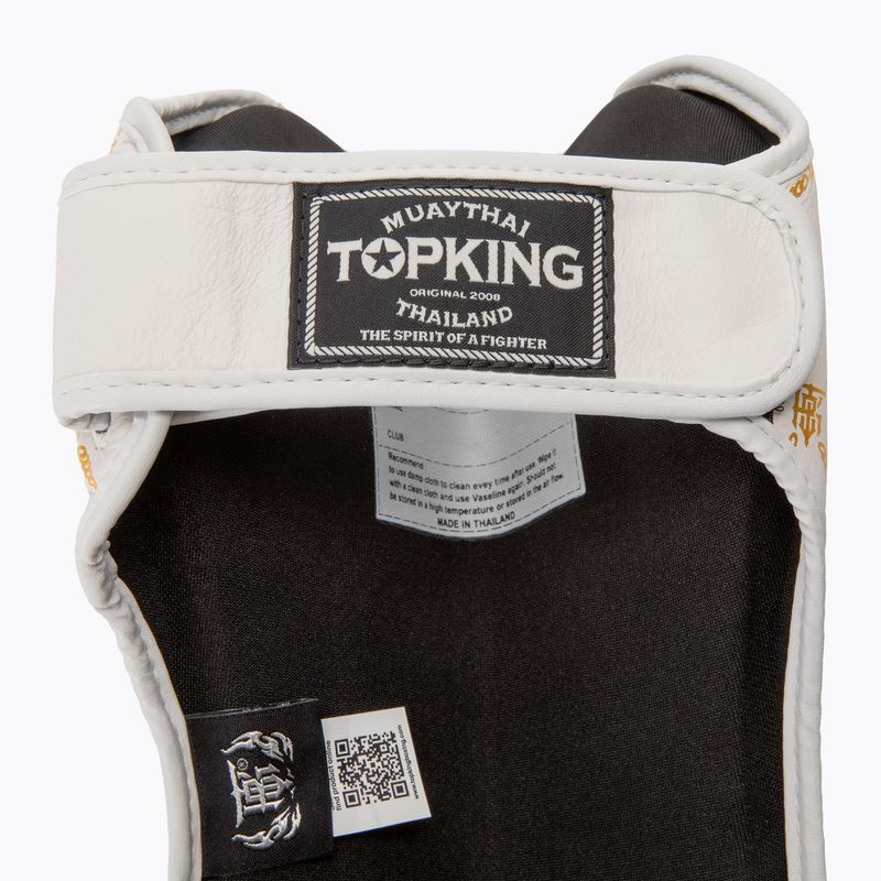 Top King Chain white/gold tibia and foot protectors 6