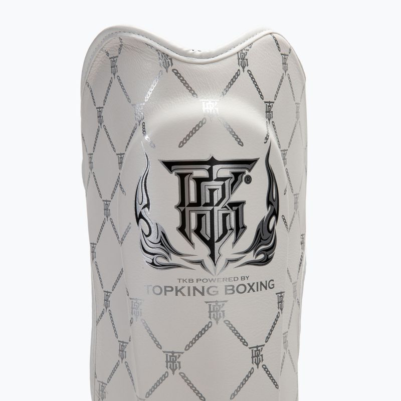 Top King Chain white/silver tibia and foot protectors 3