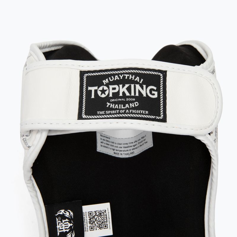 Top King Chain white/silver tibia and foot protectors 4