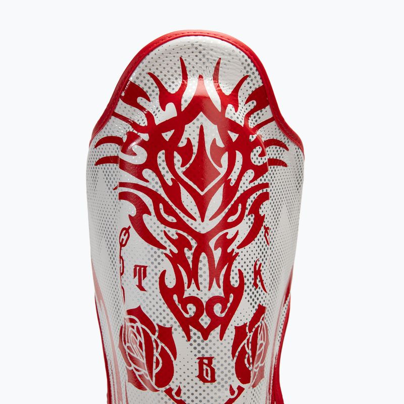 Top King Dragon white tibia and foot protectors 3