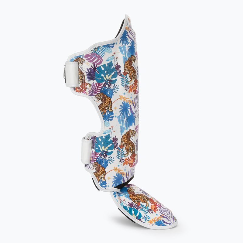 Top King Wild Tiger tibia and foot protectors white 2