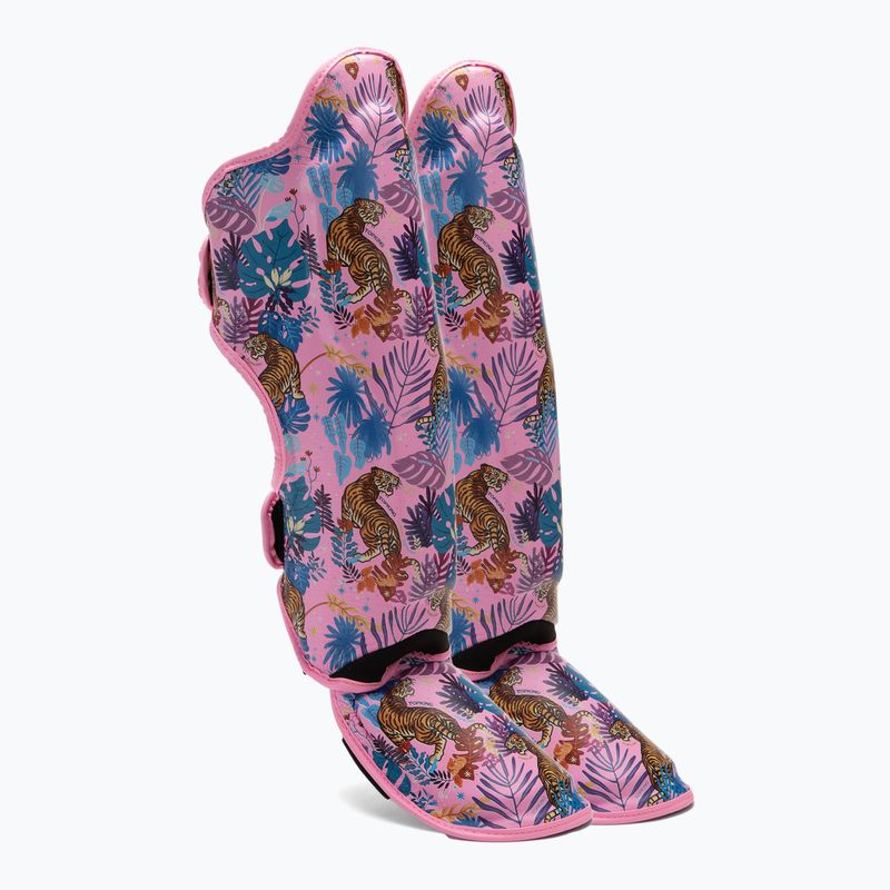 Top King Wild Tiger tibia and foot protectors pink