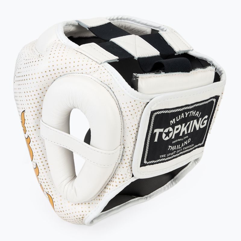 Top King Kanok white boxing helmet 3