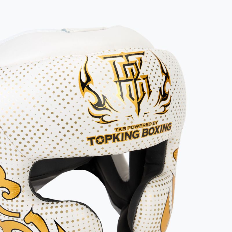 Top King Kanok white boxing helmet 4