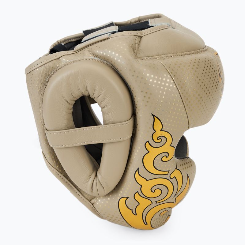 Top King boxing helmet Kanok beige 2