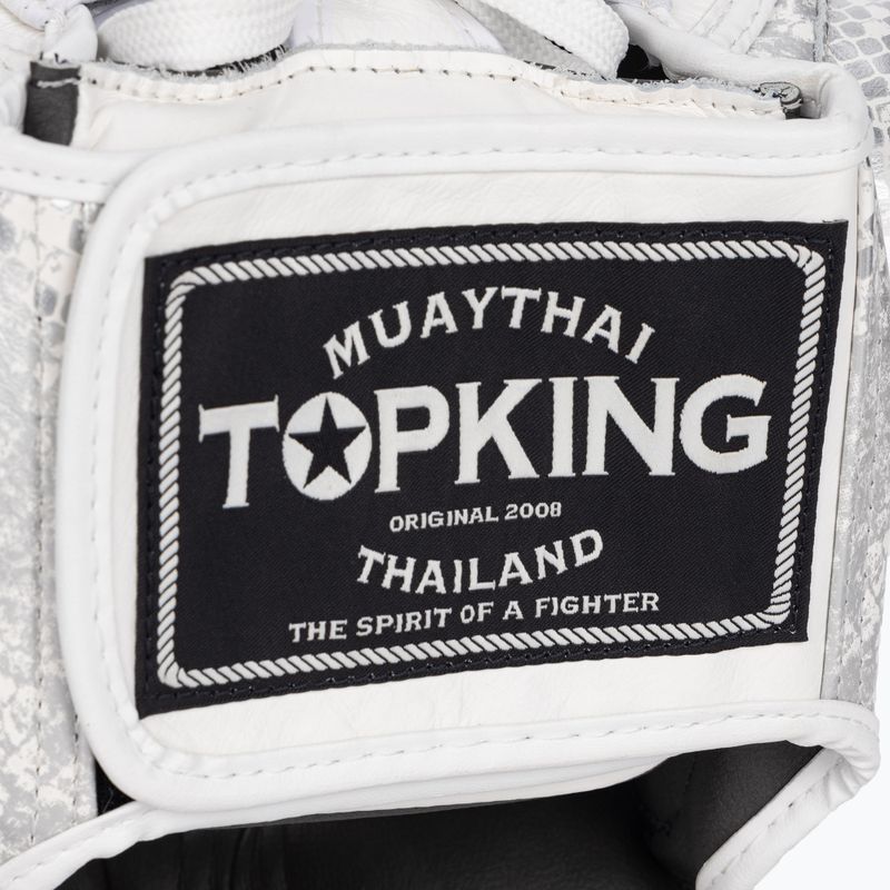 Top King Super Star white/silver boxing helmet 5