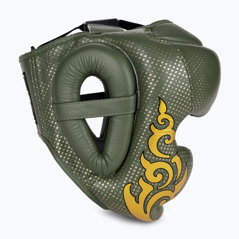 Top King Kanok khaki boxing helmet 2