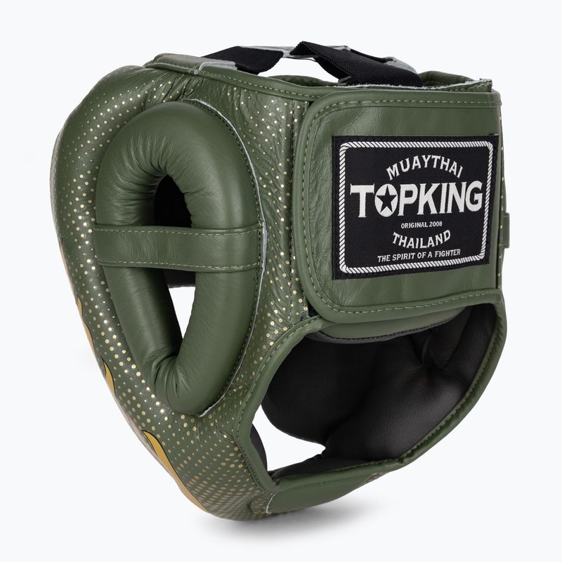Top King Kanok khaki boxing helmet 3