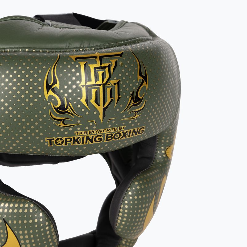 Top King Kanok khaki boxing helmet 4