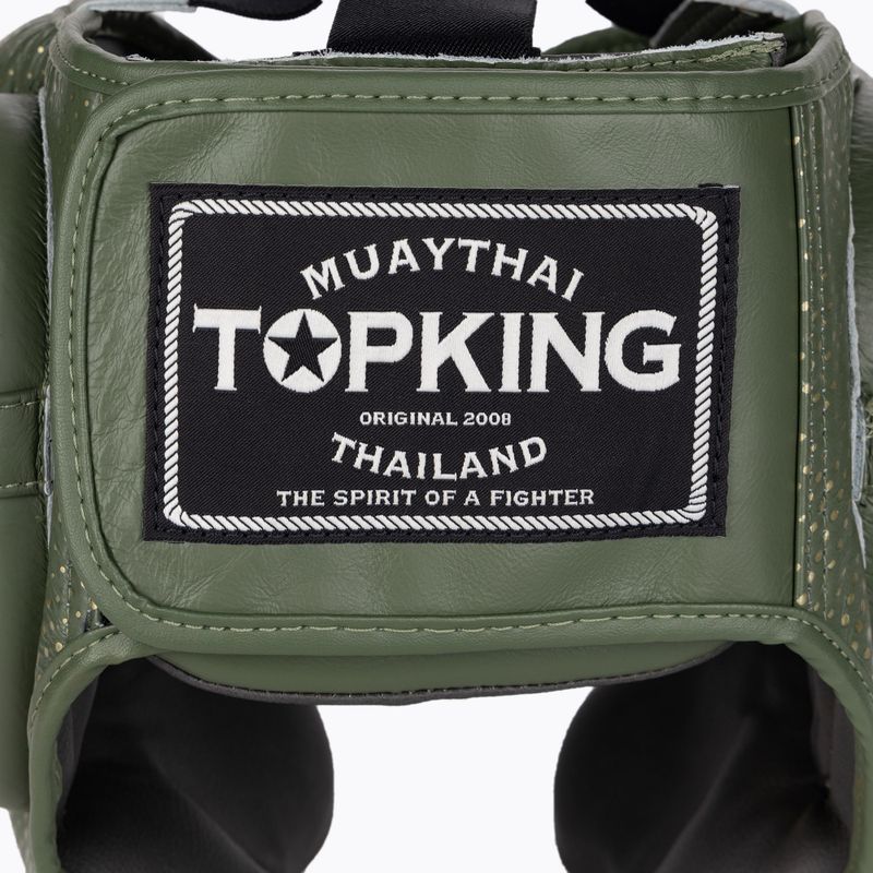 Top King Kanok khaki boxing helmet 5
