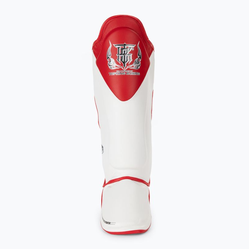 Top King Shin Guards tibia and foot protectors Blend white/red 3