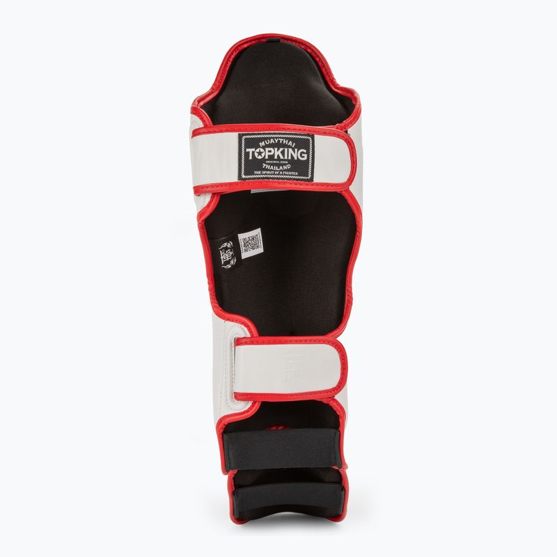 Top King Shin Guards tibia and foot protectors Blend white/red 4